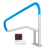 Pool Handrail 54 x 36 inch Stainless Steel Railing with Base Plate for Indoor and Outdoor Pools Safety Deck Railing Rust Proof Grab Bar with Grip Cover and Accessories for Spas